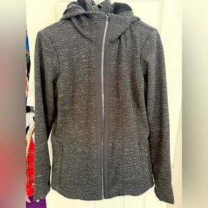 Athleta Luxe Victory Hoodie in black heather size M